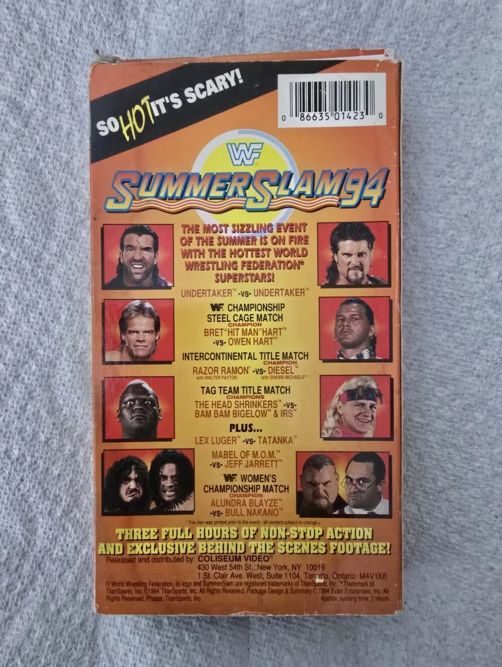 WWF - Summerslam 94 (VHS, 1994) "RARE" OOP WWE UNDERTAKER - Picture 3 of 5
